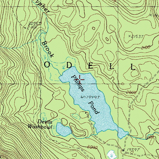 Topographic Map of Sypher Brook, NH
