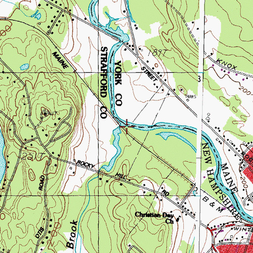 Topographic Map of Tates Brook, NH