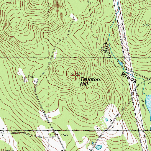 Topographic Map of Taunton Hill, NH