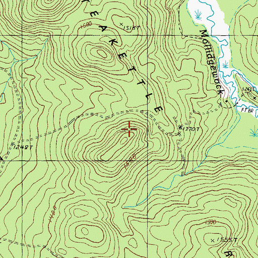 Topographic Map of Teakettle Ridge, NH