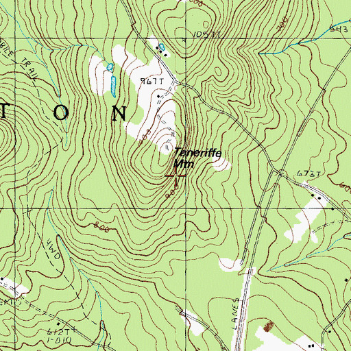 Topographic Map of Teneriffe Mountain, NH