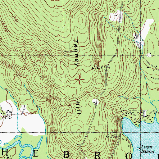 Topographic Map of Tenney Hill, NH