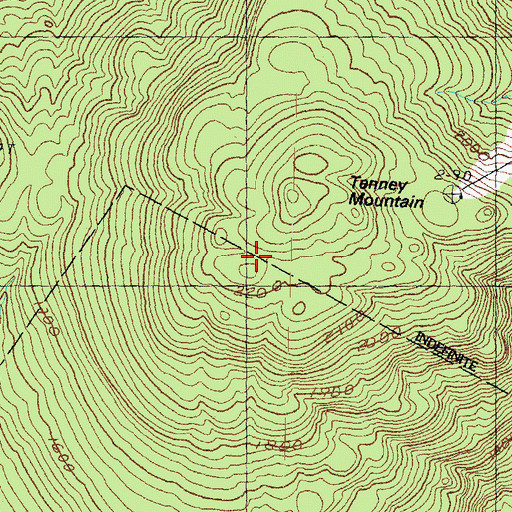 Topographic Map of Tenney Mountain, NH