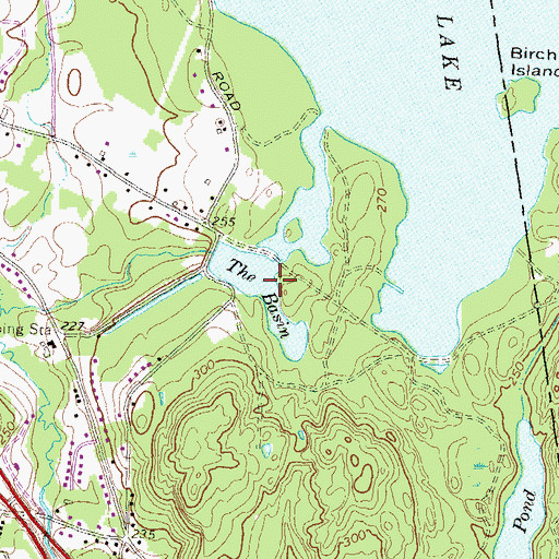 Topographic Map of The Basin, NH
