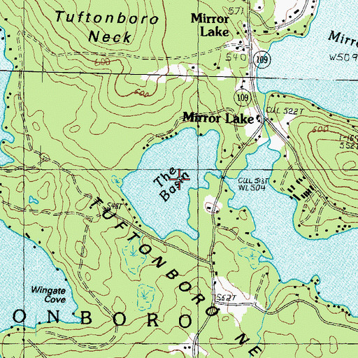Topographic Map of The Basin, NH