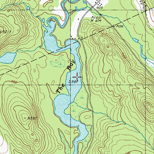 Topographic Map of The Bay, NH