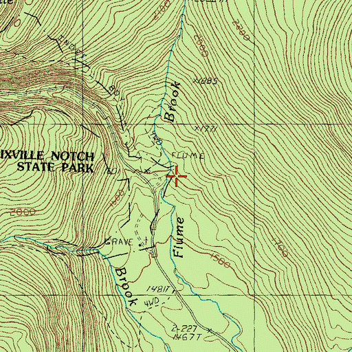Topographic Map of The Flume, NH