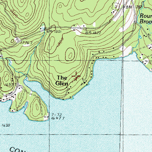 Topographic Map of The Glen, NH