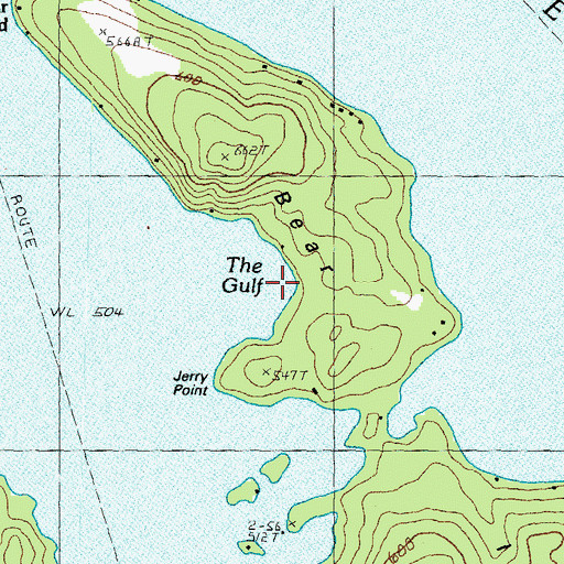 Topographic Map of The Gulf, NH