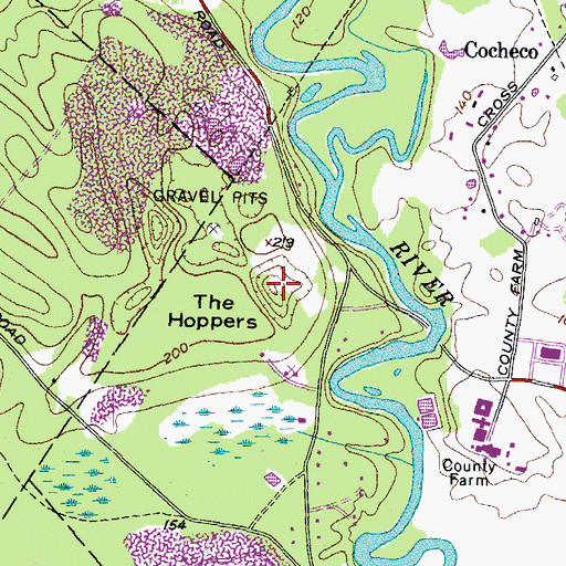 Topographic Map of The Hoppers, NH