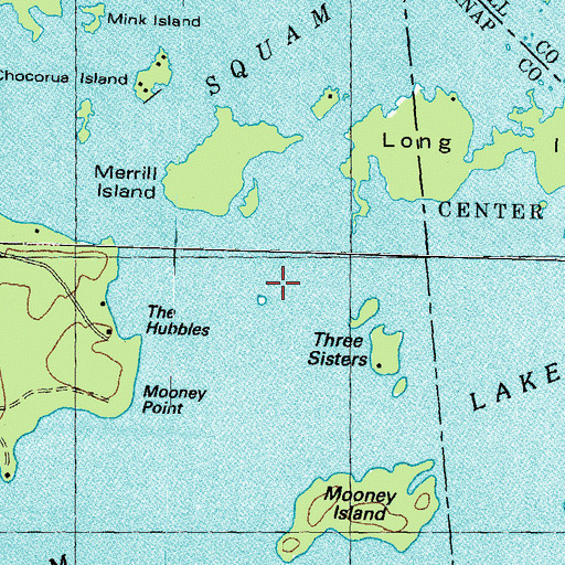 Topographic Map of The Hubbles, NH