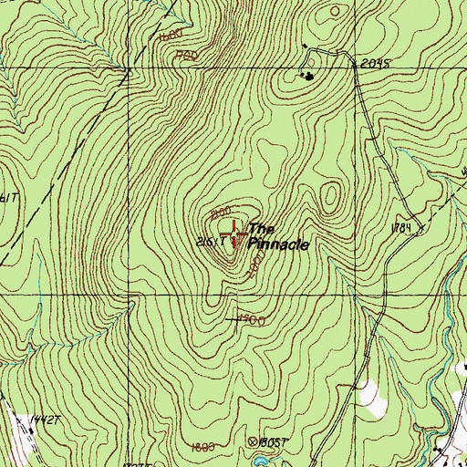 Topographic Map of The Pinnacle, NH