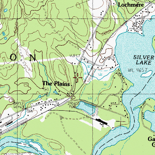 Topographic Map of The Plains, NH