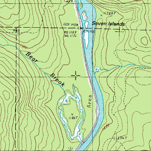 Topographic Map of Thirteen Mile Woods, NH