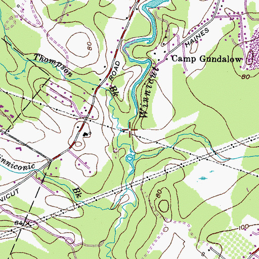 Topographic Map of Thompson Brook, NH