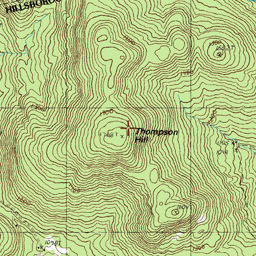 Topographic Map of Thompson Hill, NH