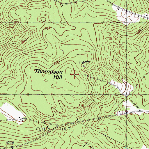 Topographic Map of Thompson Hill, NH