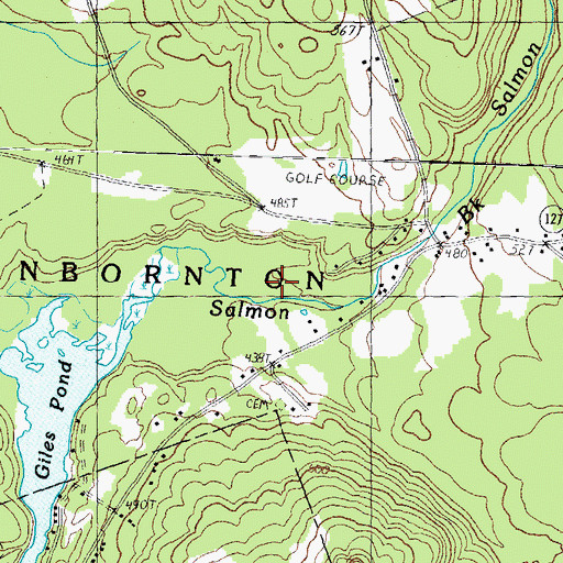 Topographic Map of Threshing Mill Brook, NH