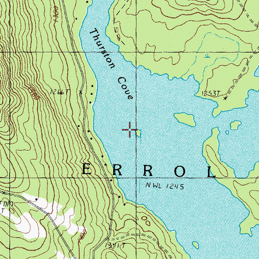 Topographic Map of Thurston Cove, NH