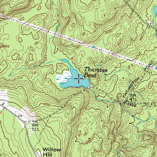 Topographic Map of Thurston Pond, NH