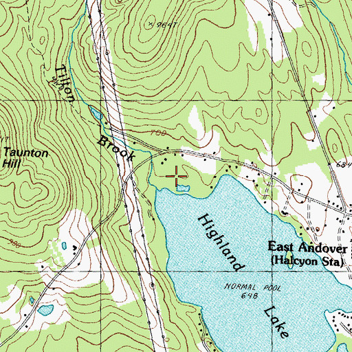 Topographic Map of Tilton Brook, NH