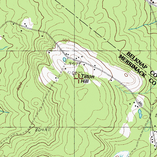 Topographic Map of Tilton Hill, NH