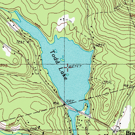 Topographic Map of Todd Lake, NH
