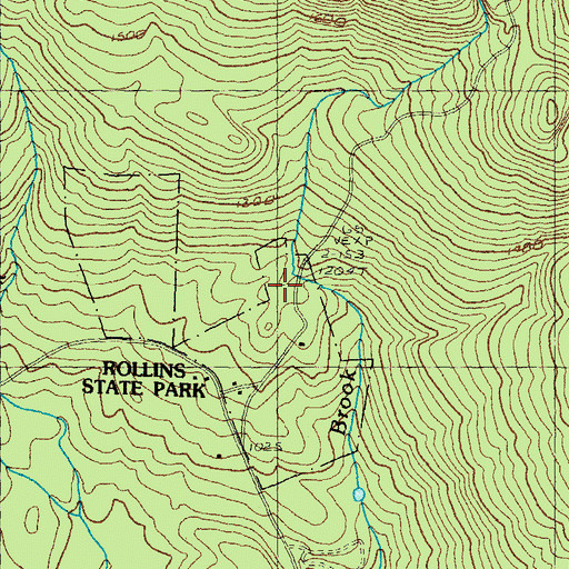 Topographic Map of Toll Gate State Park, NH