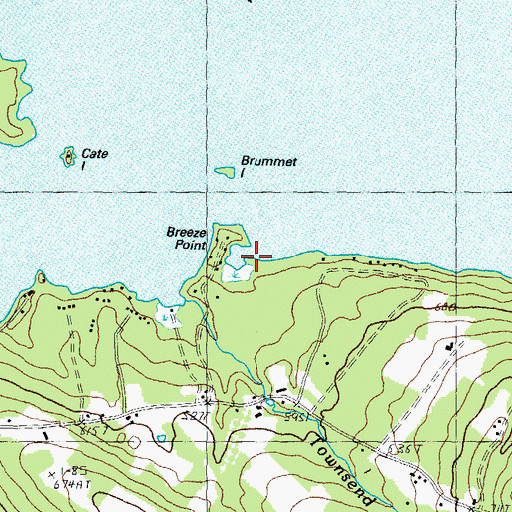 Topographic Map of Townsend Brook, NH