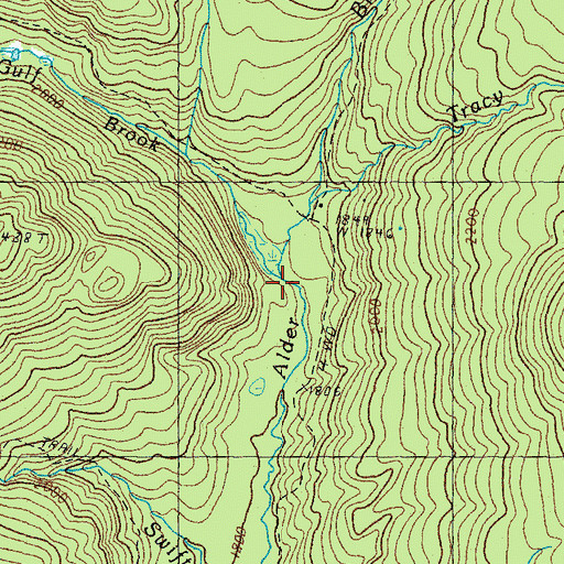 Topographic Map of Tracy Brook, NH