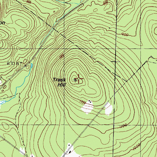 Topographic Map of Trask Hill, NH