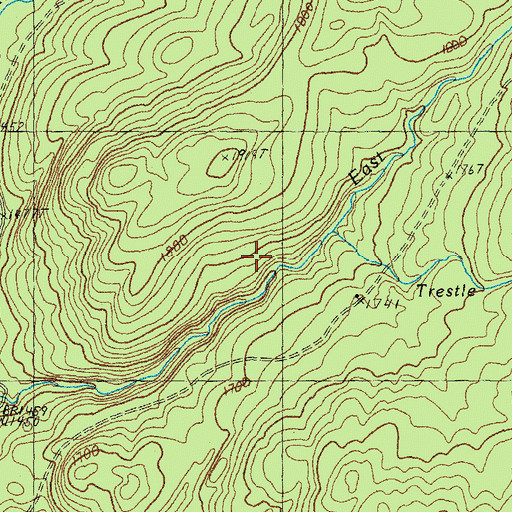 Topographic Map of Trestle Brook, NH