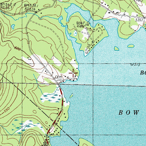 Topographic Map of Trinity Camp, NH