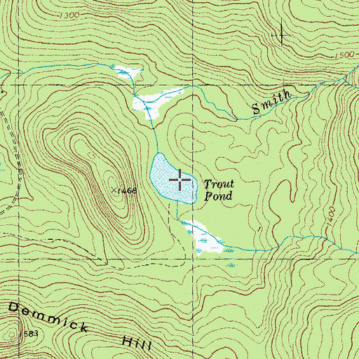 Topographic Map of Trout Pond, NH
