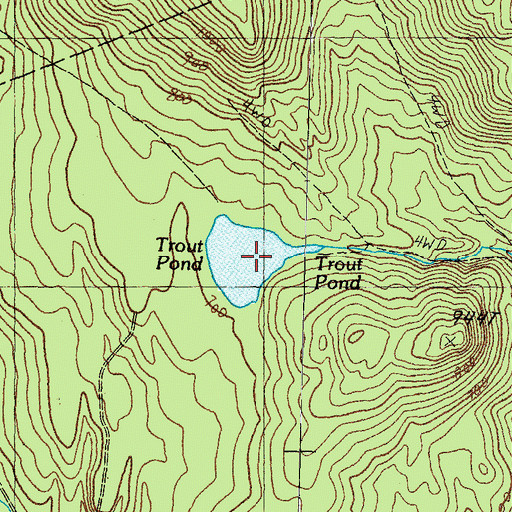 Topographic Map of Trout Pond, NH