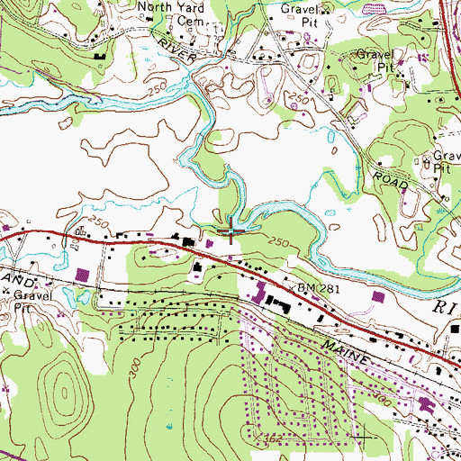 Topographic Map of Tucker Brook, NH