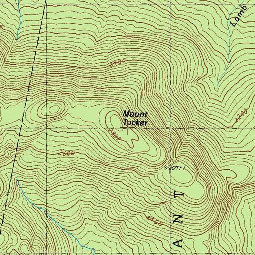 Topographic Map of Mount Tucker, NH