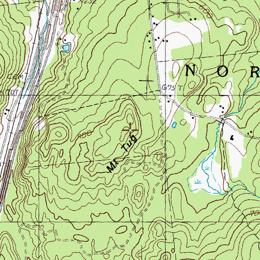 Topographic Map of Mount Tug, NH