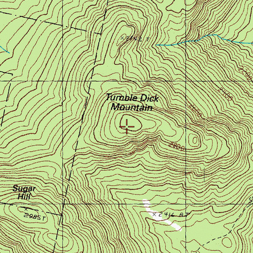 Topographic Map of Tumble Dick Mountain, NH