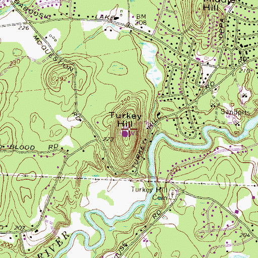 Topographic Map of Turkey Hill, NH