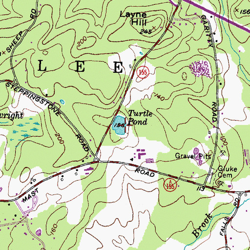 Topographic Map of Turtle Pond, NH
