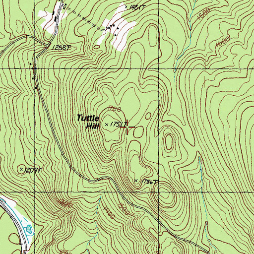 Topographic Map of Tuttle Hill, NH