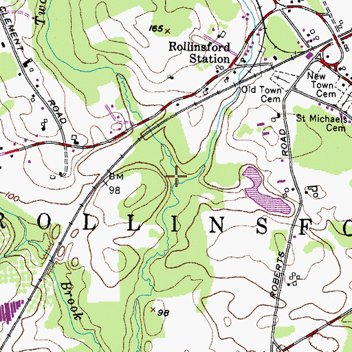 Topographic Map of Twombly Brook, NH