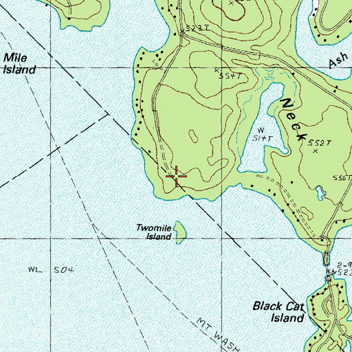 Topographic Map of Twomile Island, NH