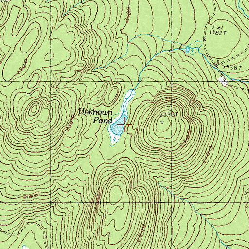 Topographic Map of Unknown Pond, NH