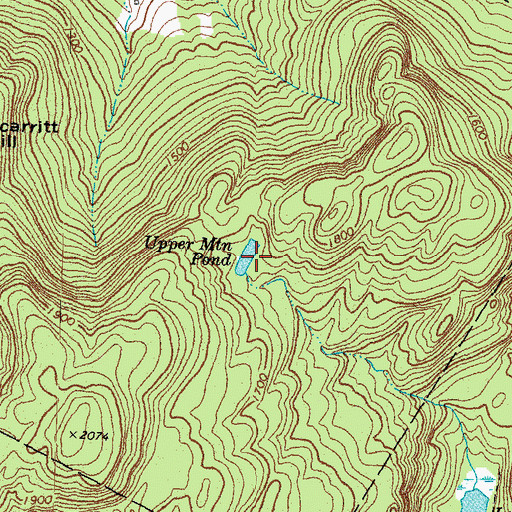 Topographic Map of Upper Mountain Pond, NH