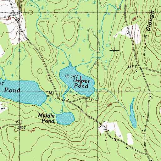 Topographic Map of Upper Pond, NH