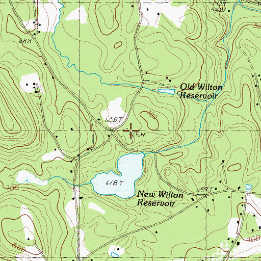 Topographic Map of Vale End Cemetery, NH