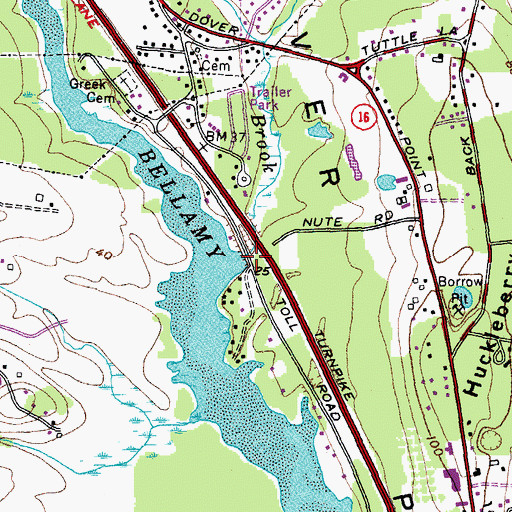 Topographic Map of Varney Brook, NH