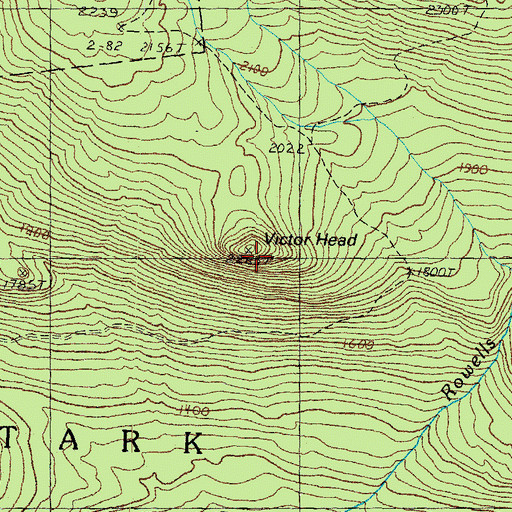 Topographic Map of Victor Head, NH